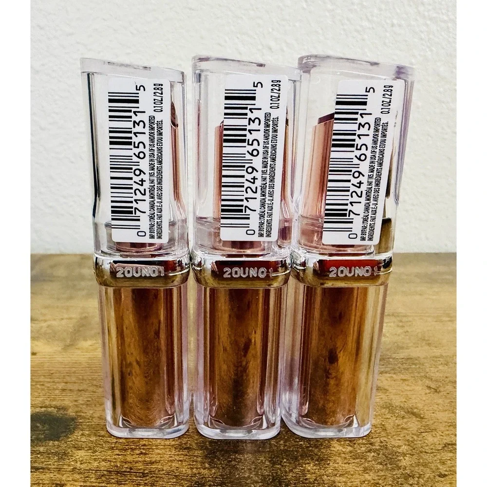 Lot of 3 New L'oreal‎ Glow Paradise Lipstick (0.1oz/2.88g) 190 Ecstatic Mulberry